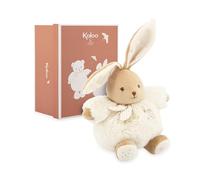 KALOO, Intemporel, Patapouf Peluche Lapin Crème, Dès la Naissance | Corps Doux et Moelleux Facile à Prendre en Main, Points Brodés pour Découvrir les Textures, Compagnon de Câlins, Vichy