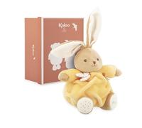KALOO, Intemporel, Patapouf Peluche Lapin Jaune, Dès la Naissance | Corps Moelleux et Plis Faciles à Saisir, Format Adapté aux Petites Mains, Points Brodés pour Découvrir les Textures, Câlins