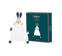 Kaloo - K'Doux - Doudou Lapin Nature - Blanc & Bleu - Matière Lange - 20cm, K969950