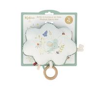 Kaloo Coussin boîte à musique Petites Chansons 15 cm «Une Souris Verte» Vert/Blanc K210000