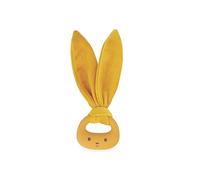 Kaloo, Lapinoo, Anneau de Dentition Lapin Ocre, Dès la Naissance | Anneau en Silicone, Face Lisse et Dos à Picots pour Masser les Gencives, Oreilles en Velours Côtelé Détachables