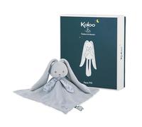 Kaloo, Lapinoo, Doudou Lapin Bleu à Longues Oreilles, Dès la Naissance | Doudou Carré en Velours Côtelé et Viscose, Longues Oreilles Faciles à Saisir, Foulard et Boîte Cadeau Personnalisable