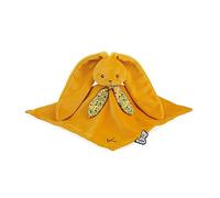 KALOO, Lapinoo, Doudou Lapin Ocre à Longues Oreilles, Dès la Naissance | Doudou Carré Tout Doux en Velours et Viscose, Longues Oreilles Faciles à Saisir, Foulard, Détails Brodés et Boîte Cadeau