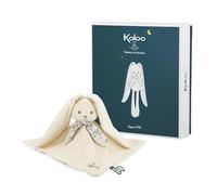 KALOO - Lapinoo - Doudou Lapin - Peluche Bébé - Couleur Crème - Carré 30 x 30 cm - Bi-Matières Coton et Velours Côtelé Très Doux - Boîte Cadeau - Dès la Naissance, K972206
