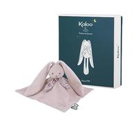 Kaloo, Lapinoo, Doudou Lapin Rose à Longues Oreilles, Dès la Naissance | Doudou Carré en Velours Côtelé et Viscose, Longues Oreilles Faciles à Saisir, Foulard et Boîte Cadeau Personnalisable