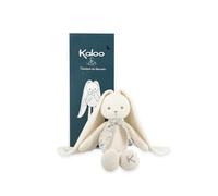 Kaloo - Lapinoo - Pantin Lapin - Peluche Bébé Bi-Matières Jersey et Tricot - 25 cm - Couleur Crème - Matières très Douces - Boîte Cadeau - Dès la Naissance, K969942
