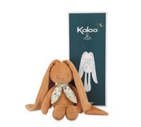 KALOO, Lapinoo, Pantin Peluche Lapin Abricot, Dès la Naissance, 35 cm | Nomade, Velours Côtelé Extra Doux, Longues Oreilles à Nouer, Foulard Imprimé, Coffret Cadeau Personnalisable, Lavage 30 °C