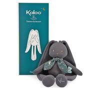 Kaloo - Lapinoo - Pantin Lapin - Peluche Bébé Bi-Matières Jersey et Tricot - 25 cm - Couleur Gris Violine - Matières très Douces - Boîte Cadeau - Dès la Naissance, K972205
