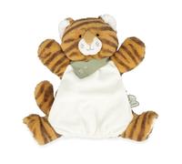 KALOO, Les Amis, Doudou Marionnette Tigre Papaye, Dès la Naissance | Marionnette en Fourrure Rayée Douce, Avec Bandana Brodé, Corps Moelleux et Pattes Faciles à Saisir pour Jouer avec Bébé