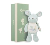 KALOO - Peluche à Son Souris - Doudou de Naissance sonore Souris - avec Clochette intégrée - Grelot - 28 cm - Matières recyclées - Compagnon câlin et ludique dès la Naissance - K210008