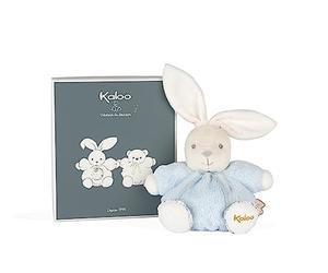 KALOO Perle - Peluche Patapouf lapinou Bleu - 18 cm