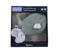 Kaloo Peluche apaisante Petit Calme – Poisson vert 25 cm, chaud/froid, déhoussable, dès la naissance
