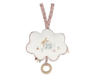 KALOO, Petites Chansons, Boîte à Musique Mon Petit Lapin | Comptine à Chanter avec Bébé, Ruban pour l'Accrocher et l'Emporter Partout, Broderies Délicates, Anneau en Bois à Tirer