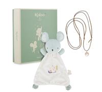 Kaloo, Petites Chansons, Coffret Doudou Souris et Bola, Dès la Grossesse | Dès la Naissance, Doudou Bola et Collier Bola au Doux Tintement, Micro-velours, Broderies, Boîte Cadeau