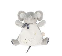 KALOO - Petites Chansons - Doudou Marionnette Éléphant Gris - Doudou Bébé - Peluche Marionnette à Main 24 cm - Jeu d'Éveil - Dès La Naissance, K210004