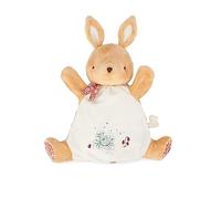 KALOO - Petites Chansons - Doudou Marionnette Lapin Cannelle - Doudou Bébé - Peluche Marionnette à Main 24 cm - Jeu d'Éveil - Dès La Naissance, K210005
