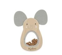 Kaloo, Petites Chansons, Hochet Sonore en Bois Éléphant, Dès la Naissance | Hochet avec Graines d'Aubépine à Secouer, Bois Certifié FSC, Facile à Manipuler pour la Découverte des Sons