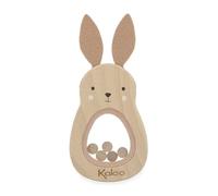 Kaloo, Petites Chansons, Hochet Sonore en Bois Lapin, Dès la Naissance | Hochet avec Palets en Bois à Secouer, Bois Certifié FSC, Facile à Manipuler pour la Découverte des Sons