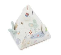 Kaloo Pyramide d'activités Teddy Beige – Jouet d'éveil sensoriel et sonore, textures extra douces