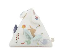 Kaloo Pyramide d'activités Teddy Beige – Jouet d'éveil sensoriel et sonore, textures extra douces