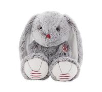 Kaloo, Rouge Kaloo, Peluche Lapin Léo Gris Prestige, Dès la Naissance | Longs Bras et Grandes Oreilles Faciles à Attraper, Fourrure d'une Douceur Exceptionnelle, Grande Taille pour les Câlins
