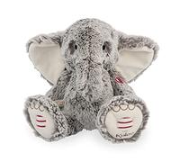 KALOO Rouge Musicale Eléphant Noa Gris Prestige 31 cm-Peluche en Fourrure Ultra Douce-Mélodie Apaisante California Dreamin-Pattes Lestées-Dès la Naissance, K223003