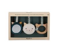 Kaloo - Stimuli - 3 Accessoires Sensoriels Nomades - Jouets Chats - Accessoires Bébé - Jouets d'Éveil Motricité Fine et Audition - Dès la Naissance, K227003