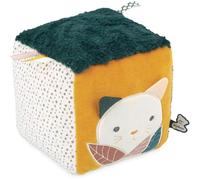 Kaloo - Stimuli - Mon Cube Sensoriel - Jouet d'Éveil Sensoriel - 6 Faces Différentes - Développe Les Sens - Jeu en Tissu et Bois FSC - Dès la Naissance, K227000