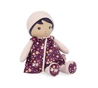 KALOO - Tendresse - Ma 1ère Poupée en Tissu Violette - Grande Poupée de Chiffon 40 cm - Robe Fleurie - Bloomer Détachable - Jolie Boîte Cadeau et Ruban Personnalisable - Dès la Naissance, K200003