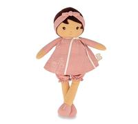 KALOO, Tendresse, Poupée en Tissu Amandine Rose 40 cm, Dès la Naissance | Grande Poupée à Câliner et Facile à Attraper par les Bras ou les Jambes, Ruban pour Prénom, Coffret Cadeau Naissance