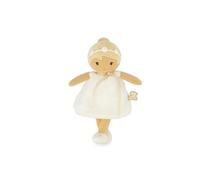 KALOO, Tendresse, Poupée en Tissu Daphné 25 cm, Dès la Naissance | Petite Poupée Facile à Transporter pour Accompagner Bébé Partout, Ruban pour Prénom, Tenue pour Baptême ou Cérémonie