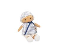 KALOO, Tendresse, Poupée en Tissu Eli Bleue 25 cm, Dès la Naissance | Poupée à Câliner, Pantalon Facile à Attraper par les Petites Mains, Ruban pour Prénom, Coffret Cadeau, Univers Marin