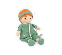 KALOO, Tendresse, Poupée en Tissu Olivia Verte 32 cm, Dès la Naissance | Poupée à Câliner et Facile à Attraper par les Membres, Ruban pour Prénom, Coffret Cadeau de Naissance, Broderie Libellule