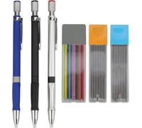 Kalop-3 Pièces Crayons Mécaniques Porte Mines 2,0 Mm Avec 2 Étuis Recharges Noir Et 1 Étuis Recharges De Couleur,2b Crayon Criterium De Dessin Pour Croquis D'art,Écriture,Marqueur