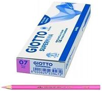 Kalop-Giotto Crayons De Couleur Supermina,12 Pièces,Mine De 3,8 Mm,Couleurs Variées,Haute Qualité (Rose)
