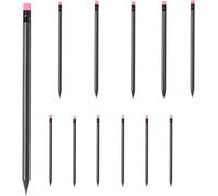 Kalop-Lot De 10 Crayons En Bois Noir Mat Black Edition Avec Gomme Colorée Dureté Hb,Pré-Taillés,19 Cm De Long,Durable,En Huit Couleurs Assorties À La Couleur De Votre Maison (Rose)