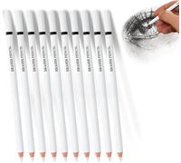 Kalop-Lot De 10 Crayons Gomme Pour Artistes-Stylo Gomme Bois Pour Dessin Charbon,Gomme Blanche Pour Croquis Et Révision Pour Étudiants Et Professionnels Art Peinture Projets Artistiques