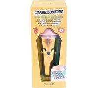 Kalop-Set Of 24 Coloured Crayons With Pot-Milkshake