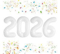KALOR Ballons géants en aluminium mylar en forme de chiffre 2026 - 106,7 cm - Décorations pour le Nouvel An 2026 et les remises de diplôme