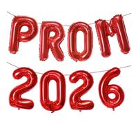 KALOR Ballons rouges pour bal de fin d'année 2026, 40,6 cm en feuille Mylar pour remise de diplôme 2026, décorations de fête de remise de diplôme