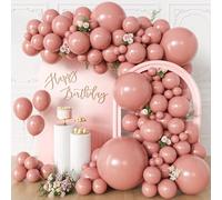 KALOR Lot de 135 ballons blush en latex mat de différentes tailles 91,4 cm, 45,7 cm, 30,5 cm, 25,4 cm, 25,4 cm, 25,4 cm, 12,7 cm, rose mat pour anniversaire, remise de diplôme, fête prénatale