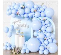 KALOR Lot de 135 ballons en latex mat de différentes tailles 91,4 cm, 45,7 cm, 30,5 cm, 25,4 cm, 25,4 cm, 25,7 cm, 12,7 cm, guirlande pour anniversaire, remise de diplôme, fête prénatale, anniversaire