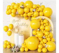 KALOR Lot de 135 ballons en latex mat de différentes tailles 91,4 cm, 45,7 cm, 30,5 cm, 25,4 cm, 25,4 cm, 12,7 cm, guirlande pour anniversaire, remise de diplôme, fête prénatale, anniversaire de