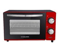 Kalorik Four 19 l TKG OT 2011 RD I Mini four avec thermostat, voyant lumineux, fonction gril, plaque de cuisson, grille et poignée, minuterie de 60 minutes, rouge, 1280 W