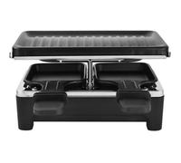 KALORIK - TKG RAC 1018 - Raclette 2 personnes avec plaque de gril rainurée en fer lavable au lave-vaisselle - 400 W - Noir