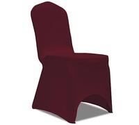 Kaloriko 50 Housses de Chaise Extensibles Bordeaux en Polyester et élasthanne, Ajustables et lavables à 40 C, pour Mariages, banquets, conférences et décoration intérieure Durable