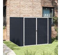 Kaloriko Abri de Jardin Anthracite en Acier galvanisé, 195 x 198 x 159 cm, cabane pour Rangement extérieur, cabanon avec Portes Doubles, Protection pour Outillage, vélo, Tondeuse, Jardin et terrasse