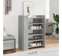 Kaloriko Armoire à Chaussures Sonoma Gris Bois d'ingénierie 74,5x37,5x100 cm avec étagère modulable pour Rangement et Organisation dans entrée, Chambre, Dressing, Placard