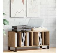 Kaloriko Armoire à disques avec étagère en chêne Artisan - 100 x 38 x 48 cm - 6 étagères - Rangement HiFi et multimédia polyvalent pour salon, bureau, home cinéma