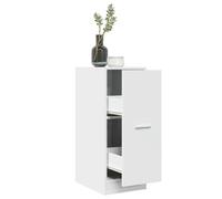 Kaloriko Armoire à pharmacie en bois blanc, 30 x 41 x 77,5 cm, 2 tiroirs, commode avec serrure, buffet polyvalent pour salon, cuisine, bureau, couloir